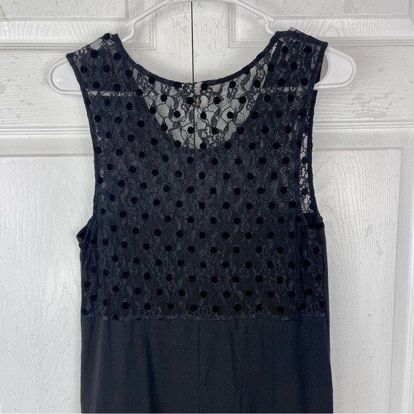 Intimately Free People Black Sleeveless Polka Dot Floral Lace Tunic - Picture 3 of 10